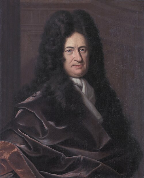 Painted portrait of Gottfried Wilhelm Leibniz